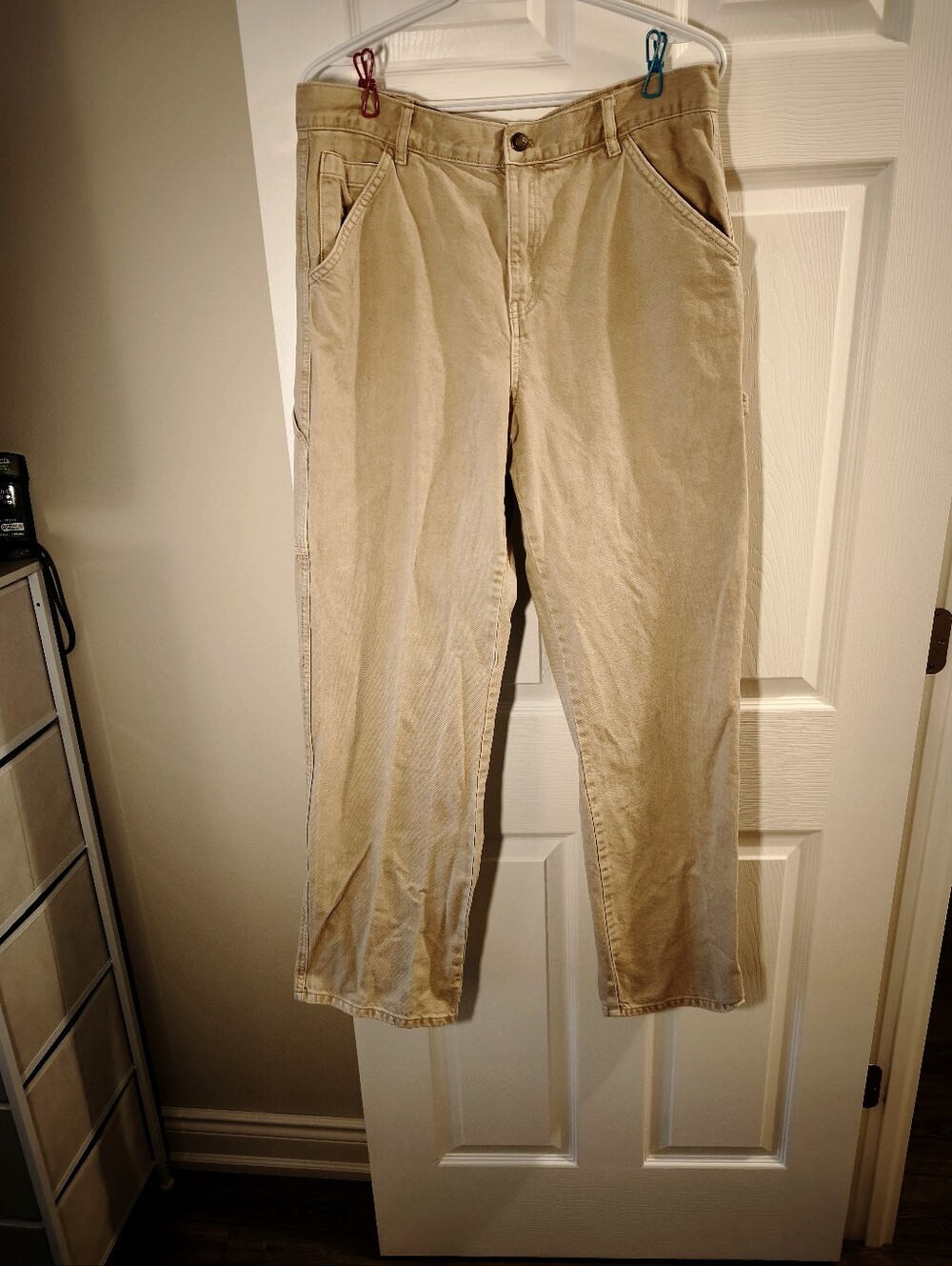 Mango Women's Khaki Wide Leg Jeans